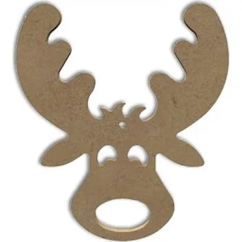 Vánoční dekorace Dřevěný výřez k dekoraci Gomille závěsný, 15 cm – sob velký