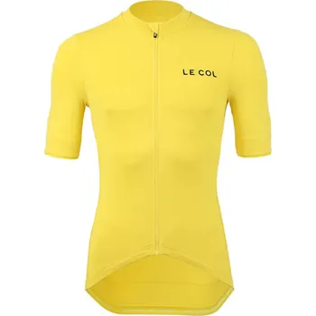 cyklistický dres LE COL Cyklistický dres s krátkým rukávem - HORS CATEGORIE II - žlutá S