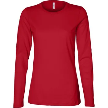 Pánská móda Lehká mikina Bella+Canvas Long Sleeve - červená,