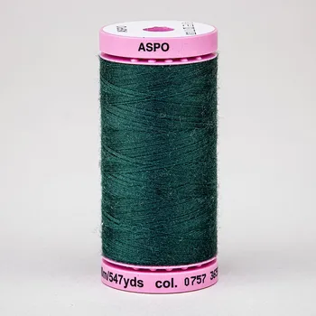 Nit Univerzální šicí nit Amann ASPO 120 polyesterová, tmavě zelená 0757, návin 500m