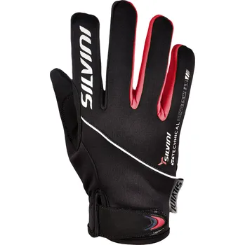 Cyklistické rukavice Běžecké rukavice dětské Silvini Ortles black-red CA1139-082 2018/19