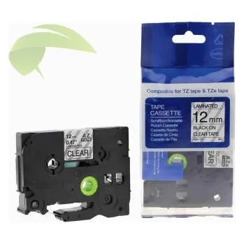 Pásek do tiskárny TONERSYP páska pro Brother TZe-131, 12mm x 8m, černý tisk / průhledný podklad