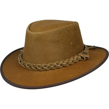 Klobouk Klobouk kožený Rugged Earth Hooley - světle hnědý, M