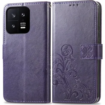 Pouzdro na tablet VSECHNONAMOBIL 55868 ART FLOWERS Peněženkový kryt Xiaomi 13 fialový