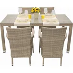 DEOKORK Zahradní ratanová sestava MODENA II. 1+4 (šedo-béžová)