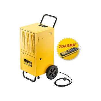 Odvlhčovač vzduchu Rems Secco 80 Set Elektrický odvlhčovač vzduchu 80 l, 230V 132X01 + měřič vlhkosti Detect W (Rems 132X01 Elektrický odvlhčovač vzduchu / stavební vysoušeč pro použití v podnikání, akční set s měřičem vlhkosti Zdarma)
