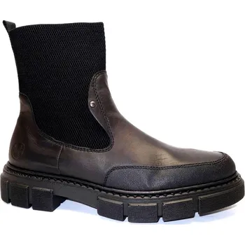 Dámské polobotky Zimní vycházková obuv-flexiblová, Rieker, černá: Černá Hladká kůže 28 42 G - standardní šíře (25564-25564)