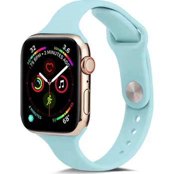 VSECHNONAMOBIL 54991 THIN Silikonový řemínek Apple Watch Ultra 1 / 2 / 3 (49mm) / 9 / 8 / 7 (45mm) / 6 / SE / 5 / 4 (44mm) / 3 / 2 / 1 (42mm) LIGHT BLUE