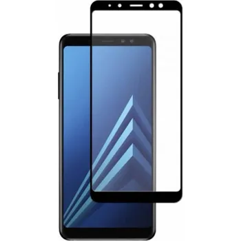 3x 3D ochranné tvrzené sklo s rámečkem pro Samsung Galaxy A8 2018 A530F - černé - 2+1 zdarma