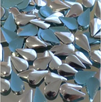 hot-fix kovová SLZA barva STŘÍBRNÁ, velikost 5x8mm, balení 100 nebo 500ks barva: hot-fix kovový barva 03 stříbrná, velikost: tvar a velikost: slza 5x8mm, prodejní balení: balení 100ks