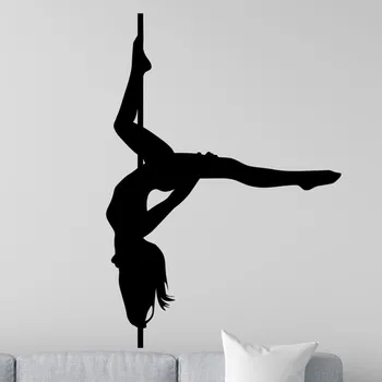 Samolepící dekorace Živá Zeď Samolepka na zeď Pole dance Barva: černá