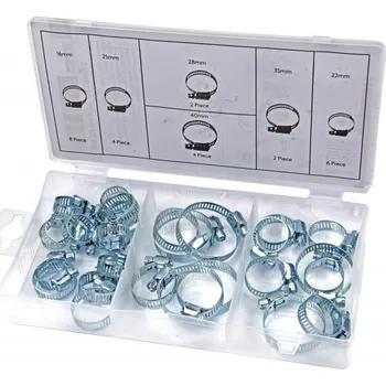 hadicová spona Hadicové spony, svorky 16 - 40 mm , 26 kusů (LT Machines)