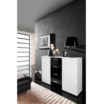 Ložnicová sestava Nábytek PEGAS s.r.o. Komoda UNI, bílá/černá