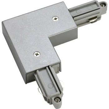 Bodové svítidlo BIG WHITE ROHOVÁ SPOJKA, pro vysokonapěťovou 1fázovou nástavnou přípojnici, stříbrošedá, země vnitřní 143062