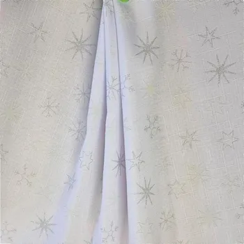 Vánoční dekorace Vánoční běhoun hvězdy stříbrné bílá cena za 1 metr Český výrobce