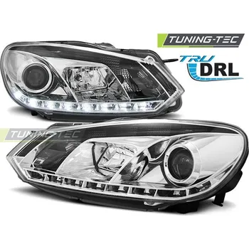 Přední světlomet PŘEDNÍ SVĚTLA TRUE DRL CHROME pro VW GOLF 6 10.08-12