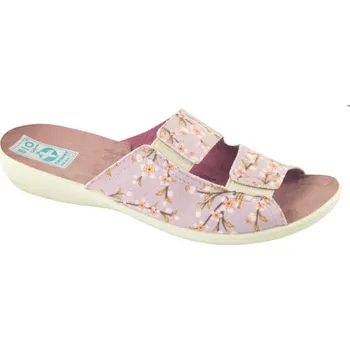 Dámské pantofle Dámské pantofle přezůvky ADANEX DIANA 28045 růžové otevřená špička velikost: 36