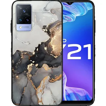 Selfie tyč VSECHNONAMOBIL 41802 MY ART Silikonový obal Vivo Y21/Y21s/Y33s GREY MARBLE (140)