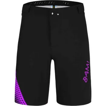 Cyklistické kalhoty MONTON Cyklistické kalhoty krátké bez laclu - BAM MTB - fialová/černá 3XL