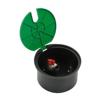 Ventilové šachtice POLYPRO VBA 17186 (Ventilová šachtice kulatá s vestavěným ventilem 3/4", průměr 180 mm, výška 120 mm. Víko je součástí dodávky. )