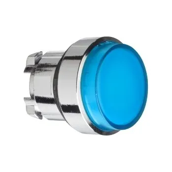 SCHN ZB4BH63 Ovládací hlavice stiskací prosvětlená "Stiskni - stiskni", s přes.-modr.