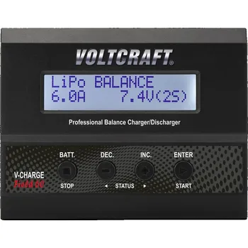 RC vybavení VOLTCRAFT V-Charge 60 DC modelářská multifunkční nabíječka, 12 V, 6 A, Li-Pol, Li-Ion, LiFePO , LiHV , NiCd, NiMH, pro o