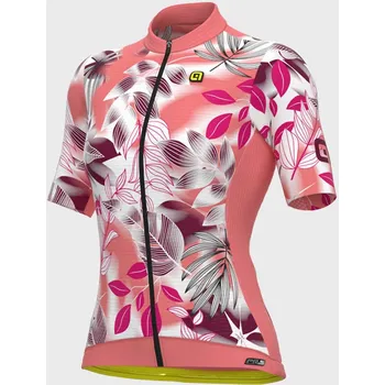 cyklistický dres ALÉ Cyklistický dres s krátkým rukávem - PR-S GARDEN LADY - růžová/bílá/bordó S