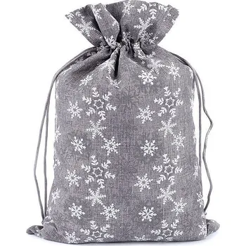 Vánoční dárkový pytlík vločky 20x30 cm