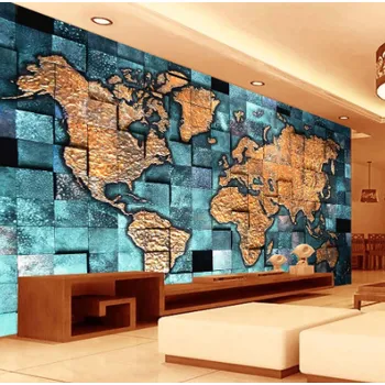 Fototapeta Solution Media 3D tapeta - Abstraktní mapa světa MU893 6 - Samolepící tapeta - 380-450g/m2