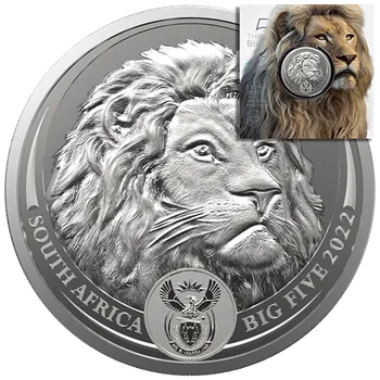 Stříbrná mince Big Five II - Lion (Lev) 1 Oz 2022 (2.)