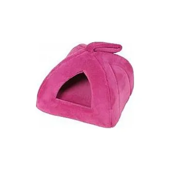 Pelíšek pro psa Pelech domek Iglů 35x35cm A27 Růžová tm. 1ks
