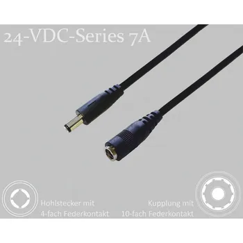 LED páska BKL Electronic 075914 DC konektor Dutá DC zástrčka - DC spojka 2.1 mm 5.5 mm 2.1 mm 2 m 1 ks Single