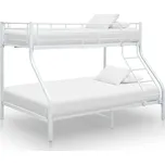 Petrashop Rám poschoďové postele bílý kov 140 x 200 / 90 x 200 cm Bílá287903