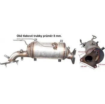 Filtr pevných částic Výfuk - DPF filtr výfuku SUBARU Forester 2.0D AWD, SUBARU Legacy IV 2.0D AWD, SUBARU Outback 2.0D AWD (1218)