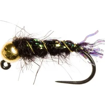 Rybářský háček Tungstenový jig se zlatou hlavičkou černý, vel. 14