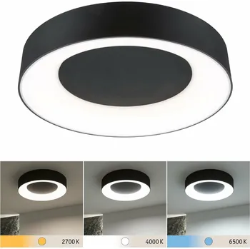 Svítidlo PAULMANN LED stropní svítidlo Casca IP44 CCT 230V 23W černá mat