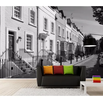 Tapeta Solution Media 3D tapeta - Černobílá ulička MU1211 1 - Voděodolné plátno - Textilní tapeta omyvatelná - 250g/m2
