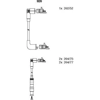 Zapalovací kabel Sada kabelů pro zapalování, , 60538002, 60538003, BREMI, 926