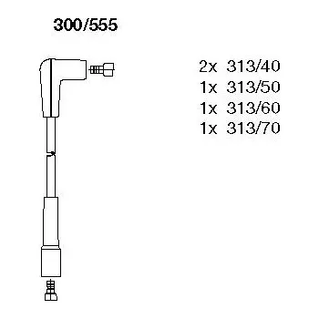 Zapalovací kabel Sada kabelů pro zapalování, , BREMI, 300/555