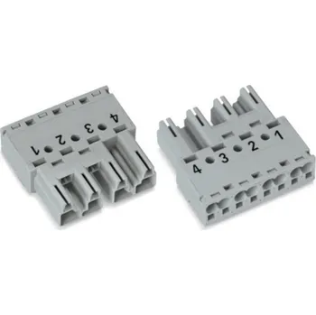 Elektrická zásuvka WAGO 770-294/081-000 síťový konektor WINSTA MIDI zástrčka, rovná Počet kontaktů: 4 25 A růžová 50 ks