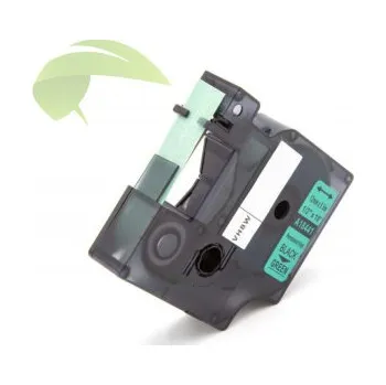 Pásek do tiskárny TONERSYP páska pro Dymo Rhino 18441, 12mm×5,5m, černý tisk/zelený podklad, vinyl