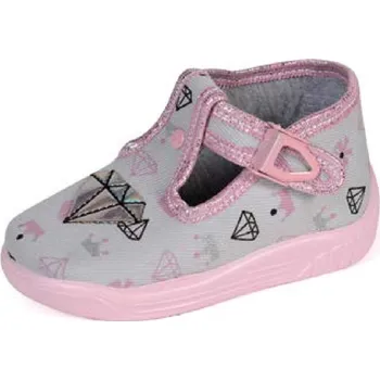 RAWEKS Dětská domácí obuv s vyndávací koženou stélkou ULA 58 růžová 20