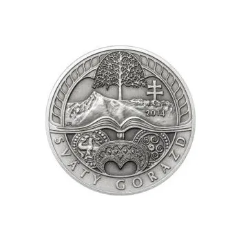 Sběratelství Svatý Gorazd - 28 mm stříbro patina