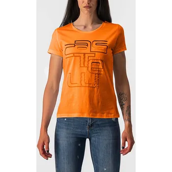 cyklistický dres CASTELLI Cyklistické triko s krátkým rukávem - BELLAGIO TEE LADY - oranžová M