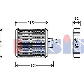 Výměník tepla Výměník tepla, vnitřní vytápění, 40.16.590,60586196,73654,812323,53558,6Q0819031, 60586196, 6R0819031, 8FH351311111, 73654, 7188, 812323, 53558, 103529, ECAR, 6913N8-1