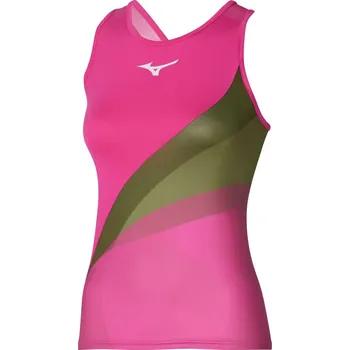 Dámské tričko Dámské sportovní tílko Mizuno Release Printed Tank / Pink Glo Velikost: L