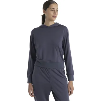 Dámská mikina Dámská merino mikina s kapucí ICEBREAKER Wmns Merino Crush II LS Hoodie, Graphite velikost: L