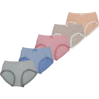 Kalhotky GREENICE Bezešvé kalhotky s krajkou GREE-6247 - 3 ks v balení Barva: Mix, Velikost: XL/XXL