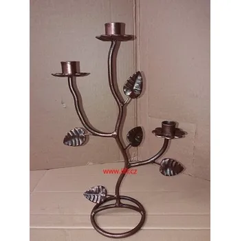 Svícen Kovový svícen Květina 3