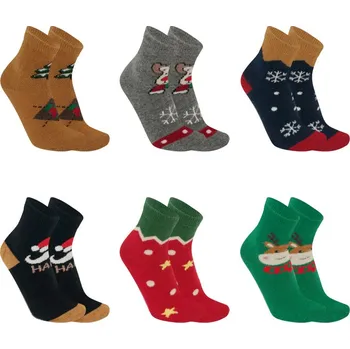Dámské termo ponožky PESAIL Dámské Vánoční termoponožky SD10 6páry Barva: Mix, Velikost: 35-38